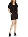 Kensie Girl Junior's Short Sleeve Matte Jersey Dress,Black,Large