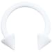 16 Gauge 5/16" White Spike Horseshoe