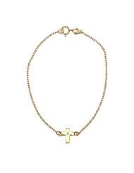 Kissika Gold Plated 925 Sterling Silver Cross Chain Bracelet