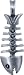 BICO AUSTRALIA JEWELRY (E57) THE FISH - FRIENDSHIP & SENSITIVITY - Comes with a Generic 18 inch (to 20in) Adjustable 4mm Black Rubber Necklace.