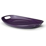 Rachael Ray Stoneware Serving 9-3/4-by-15-3/4-Inch Oval Platter, Purple