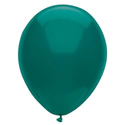 100 Party Balloons - 11" Round Latex, Deep Turquoise