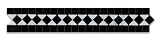 Carrara White & Black Marble Honed BIAS Border Listello - 5