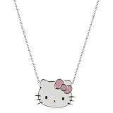 Hello Kitty Pink Enamel Bow And Sterling Silve