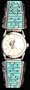 Southwestern Native American Handcrafted Turquoise Gemstone Channel Inlay Men's Watch in Sterling Silver with Stainless Steel Stretch Band, #6