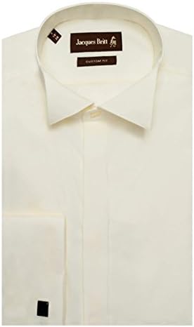 Jacques Britt Ivory Dress Shirt / Tuxedo Shirt with Wing Collar (960274.02)-16.5