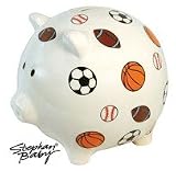 Stephan Baby Ceramic Piggy Bank, Sports 5"