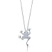 Sterling Silver Necklace Cubic Zirconia CZ Frog Pendant