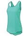 JJ Perfection Women's Plain Scoop Neck Woven Tank Top