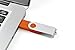 MOSDART 16GB 10 Pack Bulk USB 2.0 Flash Drives Swive Design Thumb Drives with Led Indicator,Orange 10pcs