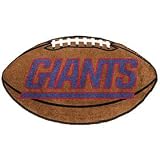 New York Giants 22"X35" Football Mat Made Of Polyester With A Non-Skid Duragon Latex Backing