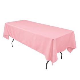 60 x 102 Inch Polyester Tablecloth Pink60 x 102 Inch Polyester Tablecloth
