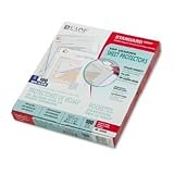 Office Products : C-Line Clear Top-Loading Non-Glare Standard Weight Poly 8 1/2 x 11 Inch Sheet Protectors 100 Count (62048)