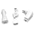 Universal Apple iPod USB Charger Kit - USB Retractable Hotsync Cable - USB Home Travel Charger - USB 12V Cigarette Lighter Charger