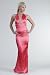 #7123A - BEST SELLER - Formal Evening Gown. Elegant Satin finish dress with a open back styling and sweeping full length hemline