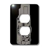 KIKE CALVO vintage camera collection - Picture of a Vintage Twin Lens reflex TLR camera - Light Switch Covers - 2 plug outlet cover