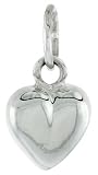 Sterling Silver 3/8 (10 mm) Tiny Heart Pendant