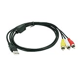 USB Male A to 3 RCA AV A/V TV adapter Cord Cable for Acer computer