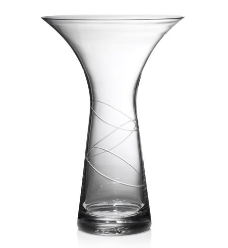 Large Double Cut Cotton Glass Vase