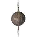 Deluxe Retro Rindsleder Doppelendball braun / Durchmesser ca. 25cm inkl. elastischen Spanngurten