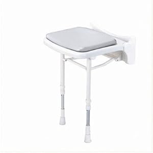 AKW Compact Padded Fold Up Shower Seat, Gray