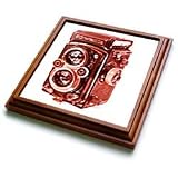 KIKE CALVO vintage camera collection - Picture of a Vintage brown Twin Lens reflex TLR camera - Trivets