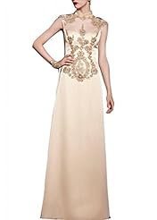 A-line Beaded Sleeveless Satin Cocktail Floor Length Evening Dress/Homecoming Dress/Pageant Dress/Prom Dress/Party Dress/Wedding Dress 