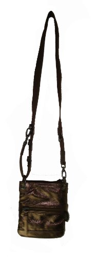 Womens/Girls Small Crossbody Handbag (Copper Metallic)