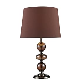 Dimond D1606 Dravos Table Lamp, Bronze and Coffee Plating