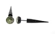 Genuine Ed Hardy Black Fake Taper - Green Dragon Logo - 16g Wire - 7.5mm - 32mm Length - Sold as a Pair