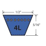 PIX Blue Kevlar V-Belt with Kevlar Cord - 91in.L x 1/2in.W, Model# A89K/4L910K