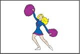 Pom Pom Girl Cheerleader Mousepad