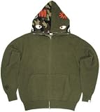 Size【L】A BATHING APE(エイプ) ニットシャークパーカー カーキ【カーキ】【新品】の画像