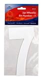 from PinkWebShop White Self Adhesive Wheelie Bin Numbers 17cm 2/Pk - 7 (WS517) Wheelie Bin / Dust bin / Dustbin Number Stickers