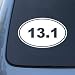 13.1 10K RUNNING EURO OVAL - Vinyl Car Decal Sticker #1764 | Vinyl Color: White