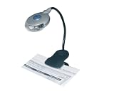 Black/Silver LED Book Light With Clip