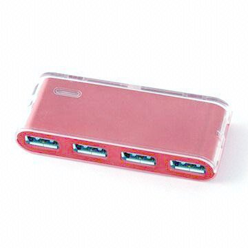 Childrens Toyshop  Electronics : TeckNet VH206C Crystal 4 Port USB 2.0 Hub Hi Speed (Pink)