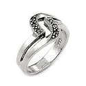 2 Row Curved Marcasite Ring
