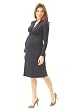 The Olian Classic Knot Ruched V-neck Rayon Knit Dress
