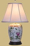 Classic Traditional Formal Quality Lighting - 25" Porcelain Lily Ginger Jar Oriental Style Fine Table Lamp