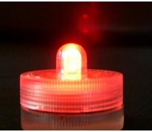 Spring Rose(TM) 10-Red Floralyte Waterproof Submersible LED Tealights. These Beautiful LEDs Are Wonderful For Creating Wedding Centerpieces and Party Decorations. These Should Be Part of Your Event Supplies. Battery Operated So They Can Be Used Virtually Anywhere Including Floral Arrangements.
