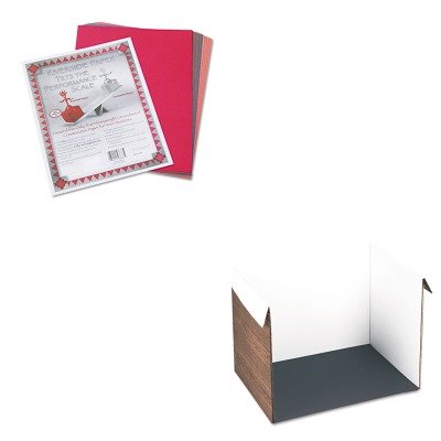 KITPAC103637PAC91100 - Value Kit - Pacon Corrugated Study Carrel (PAC91100) and Pacon Riverside Construction Paper (PAC103637)