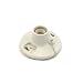 Leviton 29816-C One-Piece Glazed Porcelain Outlet Box Mount, Incandescent Lampholder, Pull Chain, White
