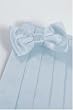 Bowtie and Cummerbund Set - Luxury Satin Light Blue
