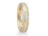 0.36 cts 4mm Comfort Fit Diamond Wedding Band - 14kt White or Yellow Gold