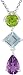 Sterling Silver Multi-Gemstone Drop Pendant