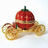 Cinderella's Carriage Pumpkin Box Swarovski Crystals 24K Gold Jewelry Trinket Pill Box Ring Box Certificate of Authenticity