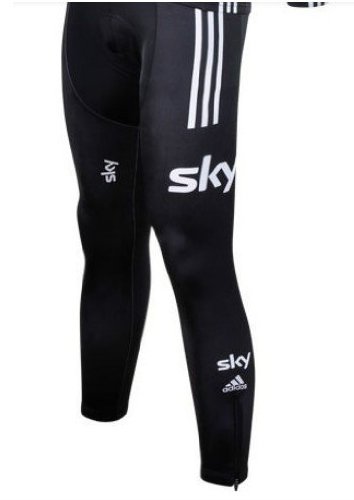Tour de France Sky autumn and winter long-sleeved sky cycling jersey set mountain bike cycling pants and top bike equipment thinnish/thick fleeces sky cycling wear suits : Size - S