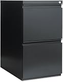 Alera PB542823CH Two-Drawer Mobile Ped File w/Full-Length Pull, 15-7/8w x 23d, Charcoal