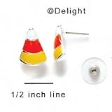 F1138 tlf - Enamel Candy Corn - Post Earrings (1 Pair)